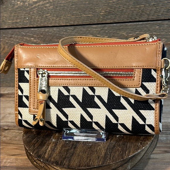 Spartina Daufuskie Island Houndstooth Wristlet GUC Wonderful Condition - Picture 5 of 16